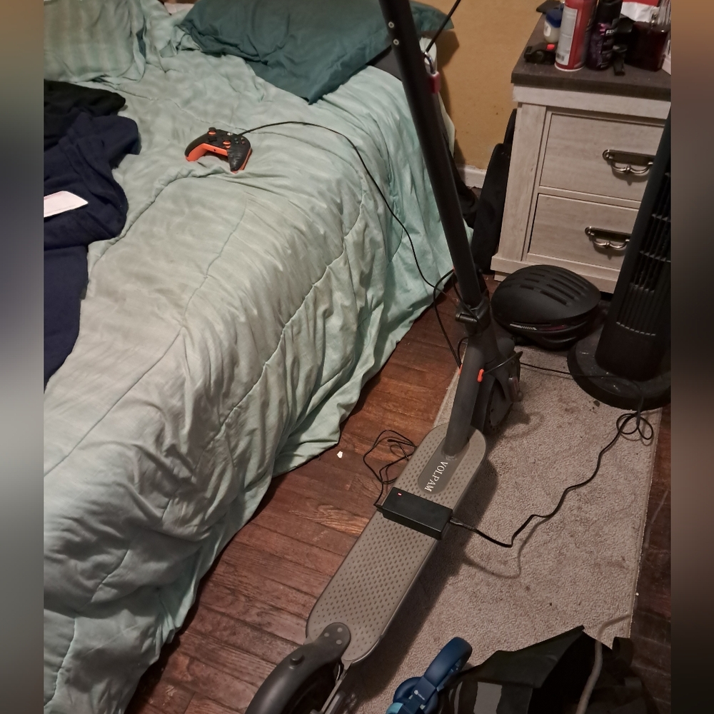 Electric Scooter with Black and Gray Finish